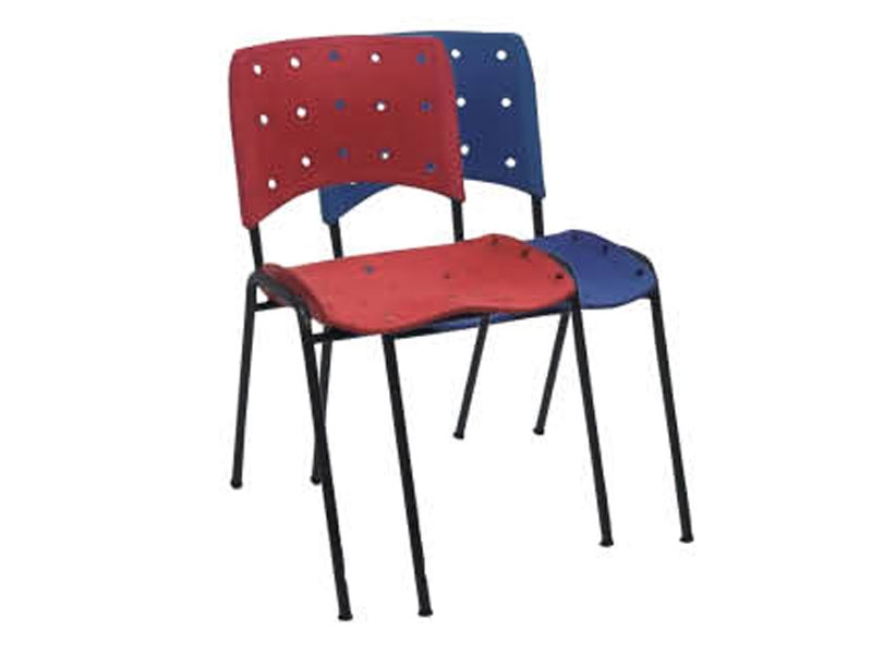 1590 CADEIRA FIXA DE PLÁSTICO ISO COLORIDA 