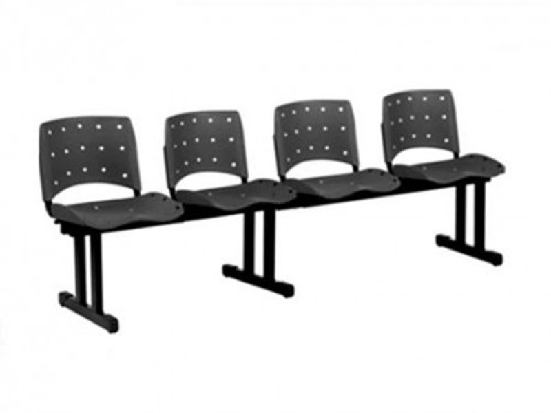 1089 LONGARINA 4 LUGARES PLÁSTICO ISO PRETA