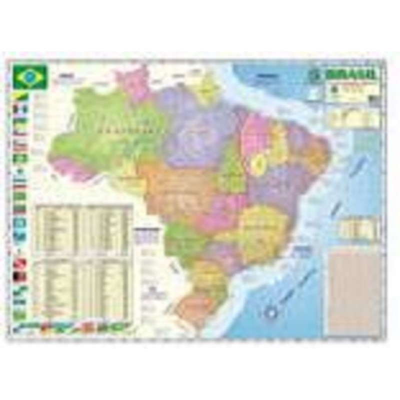 Banner Laminado Mapa do Brasil Regional (Norte, Sul, Sudeste, Nordeste e Centro Oeste)