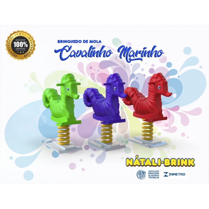 CAVALO MARINHO ROTOMOLDADO - BRINQUEDO DE MOLA 